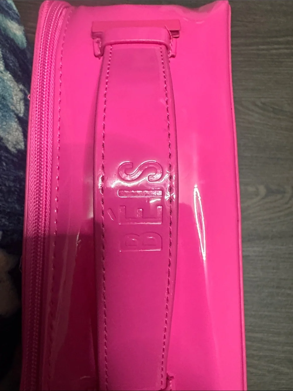 BEIS Hot Pink Patent Handle Cosmetic Case - Picture 2 of 9